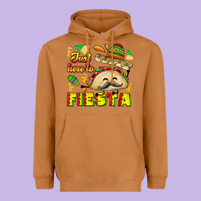 Just Here To Fiesta Heavyweight Hoodie Designed By Cowhidedigitalart