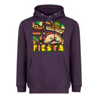 Plum Just Here To Fiesta Heavyweight Hoodie - CowhideDigitalArt