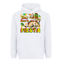 White Just Here To Fiesta Heavyweight Hoodie - CowhideDigitalArt