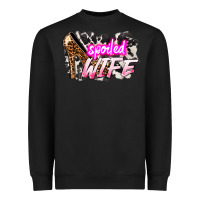 Black Spoiled wife Mother's Day Heavyweight Sweatshirt - HowdyJamesFarm