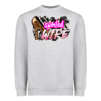 Heather Grey Spoiled wife Mother's Day Heavyweight Sweatshirt - HowdyJamesFarm