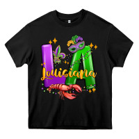 Black louisiana mardi gras Heavy Core Tee - MaliasSmallBusiness