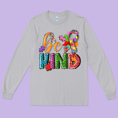 Autism Be Kind Long Sleeve Tee Designed By Nancycooperartshop