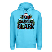 Ocean Blue you serious clark black bbs Premium Hoodie - BundleAndBundleShop