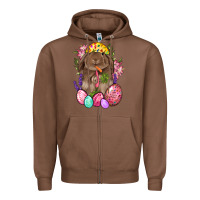 Chestnut Rabbit And Carrot Easter Zipper Hoodie - BundleAndBundleShop