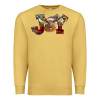 Antique Gold Joy Longhorn Premium Sweatshirt - CowhideDigitalArt