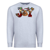 Heather Grey Joy Longhorn Premium Sweatshirt - CowhideDigitalArt