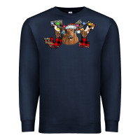 Navy Joy Longhorn Premium Sweatshirt - CowhideDigitalArt