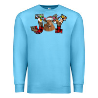 Ocean Blue Joy Longhorn Premium Sweatshirt - CowhideDigitalArt