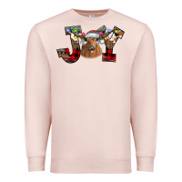 Pale Pink Joy Longhorn Premium Sweatshirt - CowhideDigitalArt