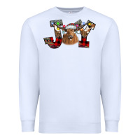 White Joy Longhorn Premium Sweatshirt - CowhideDigitalArt