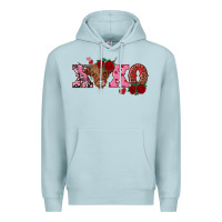 Blue Mist xoxo highland cow Premium Hoodie - RanaPortraitStore