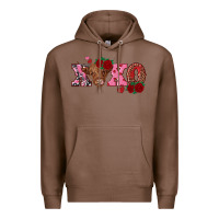 Chestnut xoxo highland cow Premium Hoodie - RanaPortraitStore