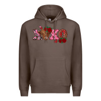 Coffee xoxo highland cow Premium Hoodie - RanaPortraitStore