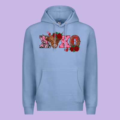 Xoxo Highland Cow Premium Hoodie Designed By Ranaportraitstore