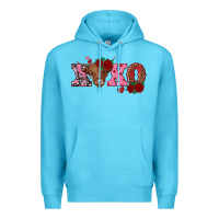 Ocean Blue xoxo highland cow Premium Hoodie - RanaPortraitStore