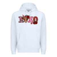 White xoxo highland cow Premium Hoodie - RanaPortraitStore