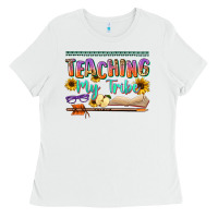 White teaching my tribe Ladies Tee - NancyCooperArtShop