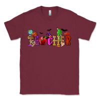 Burgundy Halloween Teacher Classic Tee - RanaPortraitStore