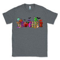 Charcoal Heather Halloween Teacher Classic Tee - RanaPortraitStore