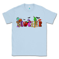 Dusty Blue Halloween Teacher Classic Tee - RanaPortraitStore