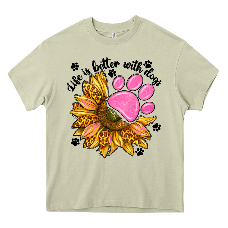 Life Is Better With Dogs Heavy Core Tee by NancyCooperArtShop | Teevron