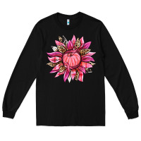 Black breast cancer sunflower Long Sleeve Tee - texasbilliewilder