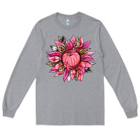 Heather Grey breast cancer sunflower Long Sleeve Tee - texasbilliewilder