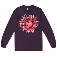 Plum breast cancer sunflower Long Sleeve Tee - texasbilliewilder