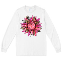 White breast cancer sunflower Long Sleeve Tee - texasbilliewilder