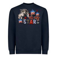 Navy Oh my stars horse 4th of july Heavyweight Sweatshirt - CowGirlArtShop