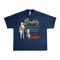 Navy Daddy And Daughter Not Always Eye To Eye But Always Heart To Heart Urban Heavy Tee - Bettercallsaul
