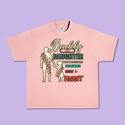 Daddy And Daughter Not Always Eye To Eye But Always Heart To Heart Urban Heavy Tee Designed By Bettercallsaul