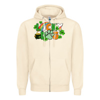 Sandshell lucky dog St. Patricks Day Zipper Hoodie - FaDigitalArtStudio