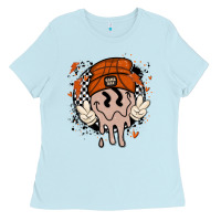Baby Blue basketball game day Ladies Tee - MaliasSmallBusiness