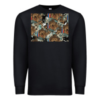 Black Dog Pattern Premium Sweatshirt - CowhideDigitalArt