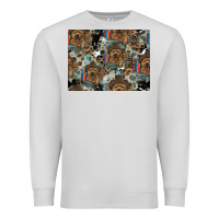 Dove Grey Dog Pattern Premium Sweatshirt - CowhideDigitalArt