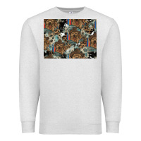 Oatmeal Heather Dog Pattern Premium Sweatshirt - CowhideDigitalArt