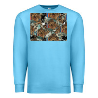 Ocean Blue Dog Pattern Premium Sweatshirt - CowhideDigitalArt