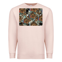 Pale Pink Dog Pattern Premium Sweatshirt - CowhideDigitalArt