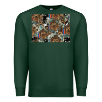 Sports Green Dog Pattern Premium Sweatshirt - CowhideDigitalArt