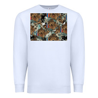 White Dog Pattern Premium Sweatshirt - CowhideDigitalArt