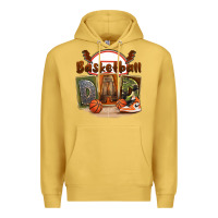 Antique Gold basketball dad Premium Hoodie - FaDigitalArtStudio
