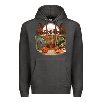 Charcoal Heather basketball dad Premium Hoodie - FaDigitalArtStudio