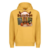 Mustard basketball dad Premium Hoodie - FaDigitalArtStudio