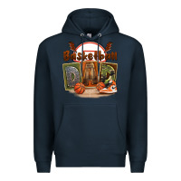 Navy basketball dad Premium Hoodie - FaDigitalArtStudio
