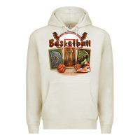 Oatmeal Heather basketball dad Premium Hoodie - FaDigitalArtStudio