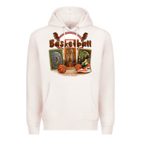 Pale Pink basketball dad Premium Hoodie - FaDigitalArtStudio
