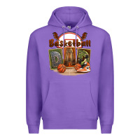 Purple basketball dad Premium Hoodie - FaDigitalArtStudio