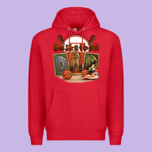 Basketball Dad Premium Hoodie Designed By Fadigitalartstudio